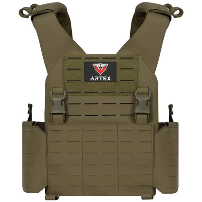 Modular Tactical Training Vest with PALS System - Adjustable Straps Quick-Release Buckle for Hunting Low-Profile Vest