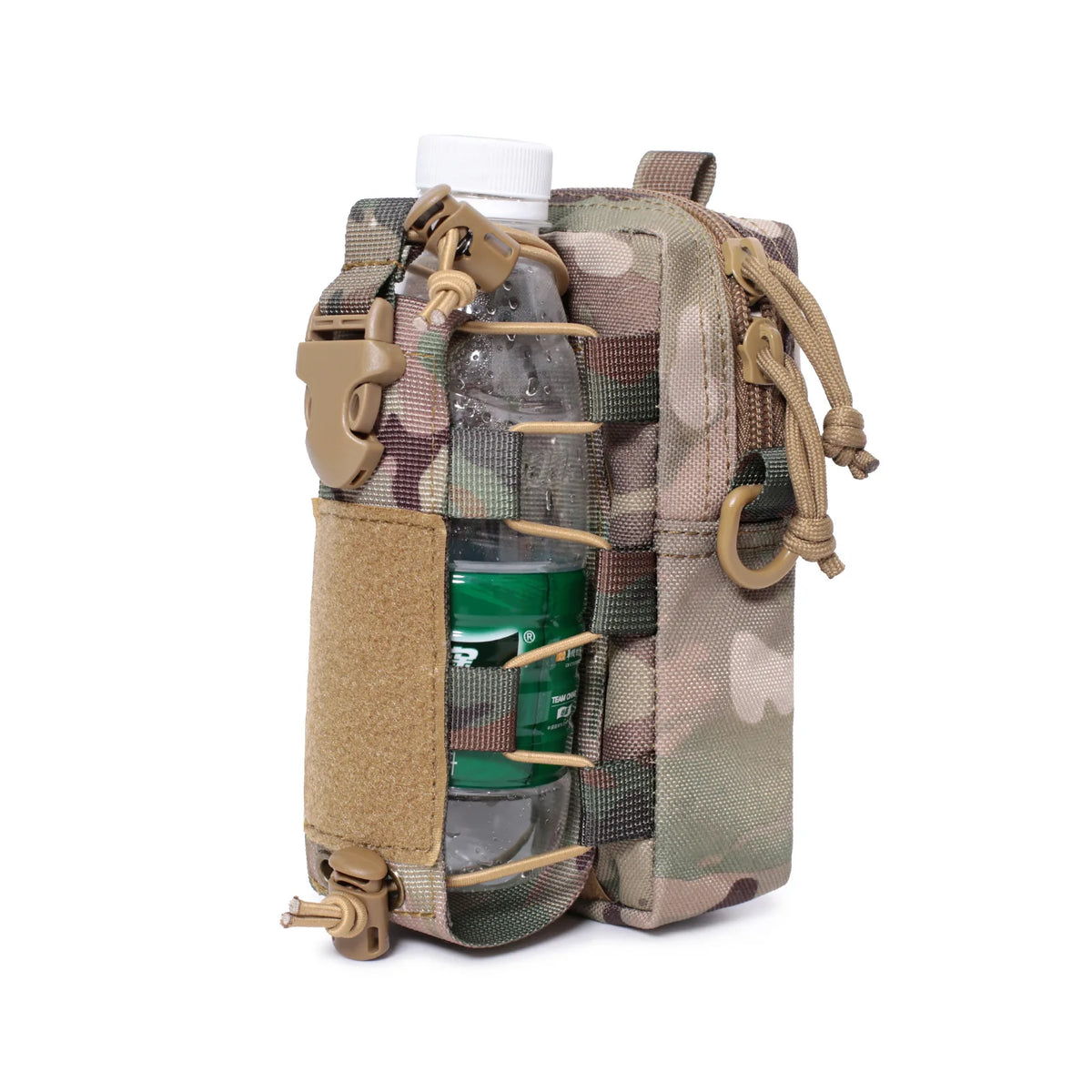 Molle EDC Water Bottle Pouch Canteen Kettle Carrier Holder Outdoor Sports Phone Holder Travel Camping Hiking Hunting Waist Bag
