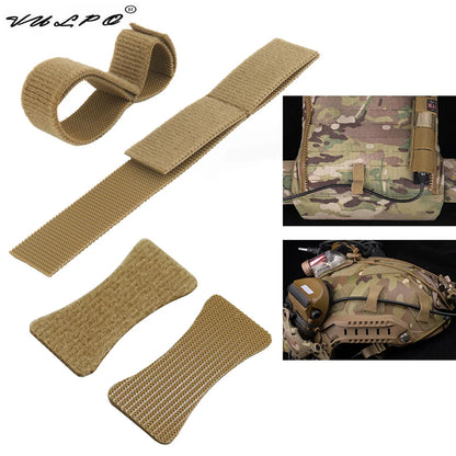 Wires Cable Management Kits Molle Storage Strap Electronic Communication Cable Hook Loop Organizer For Tactical Vest Helmet