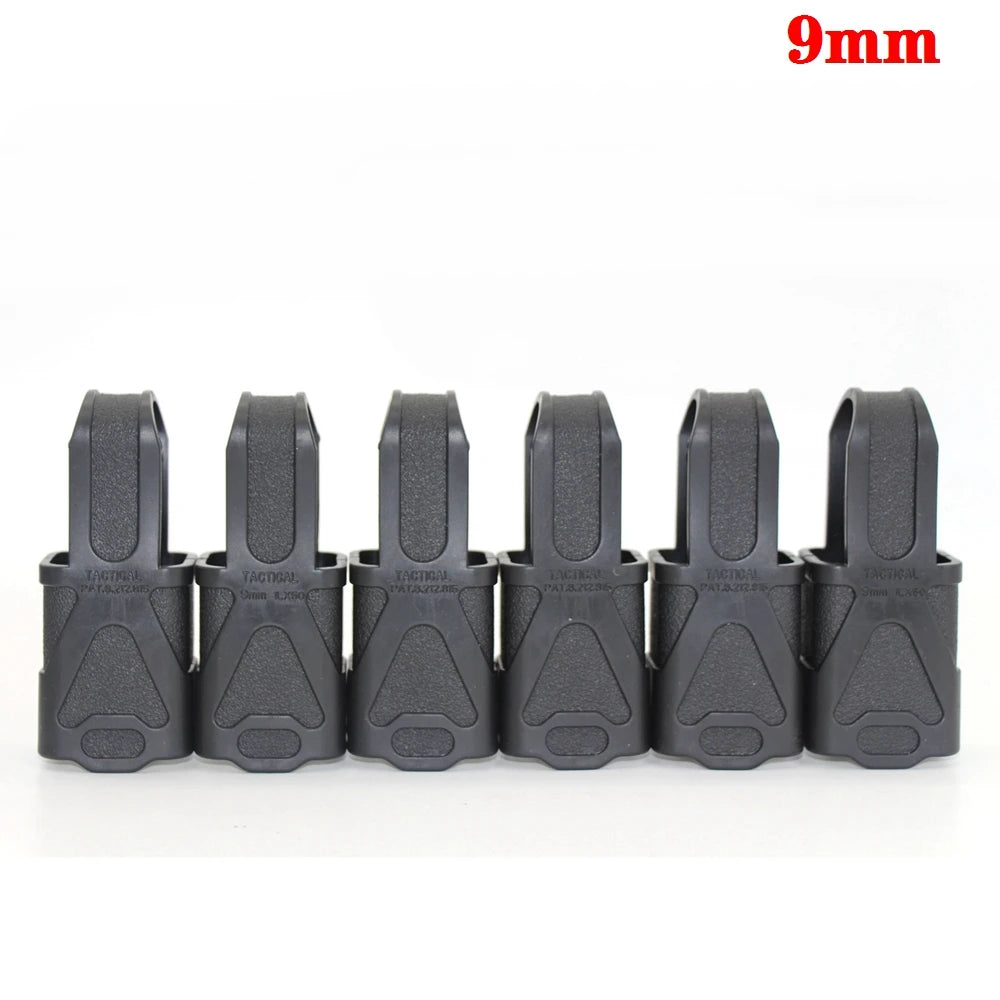 6PCS 7.62/5.56/9mm Fast Magazine Rubber Holster for M4 M16 AR15 AK GL 17 M9 Mag Pouch Sleeve Rubber Slip Cover Hunting Gear