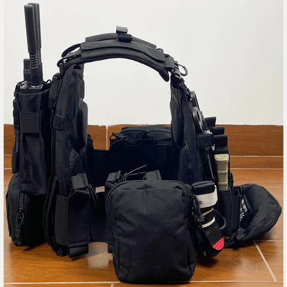 Tactical Vest Full Set Wargame Waistcoat for Airsoft Hunting Cosplay Military Outdoor Training Role Play Gear Accessories Kit