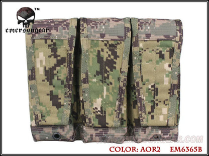 Emersongear Flap Triple Magazine Pouch Mag Storage Purposed Bag Molle System
