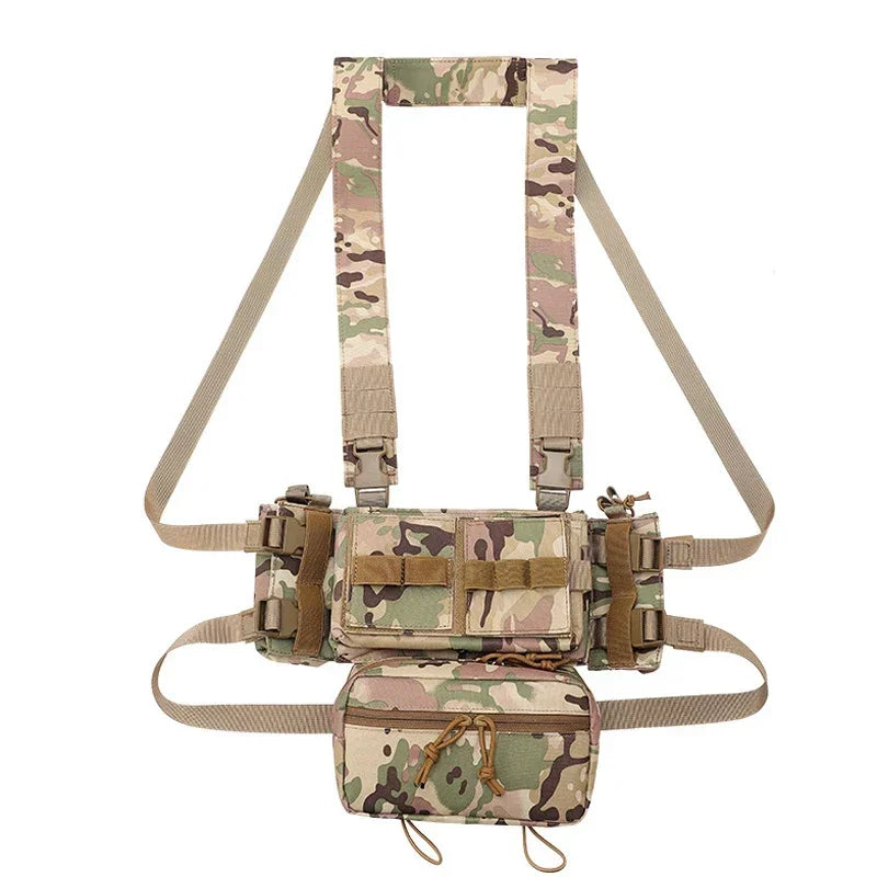 MK3 Mini Tactical Chest Rig Spiritus Airsoft Hunting Vest Ranger Combat Paintball Vest w/ 5.56 7.62 Magazine Pouch Accessories