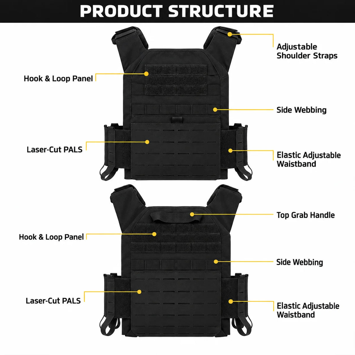 Adjustable Weighted Training Vest Breathable Fitness Workout Vest with Weight Plate Pockets for Gym Running Strength Training