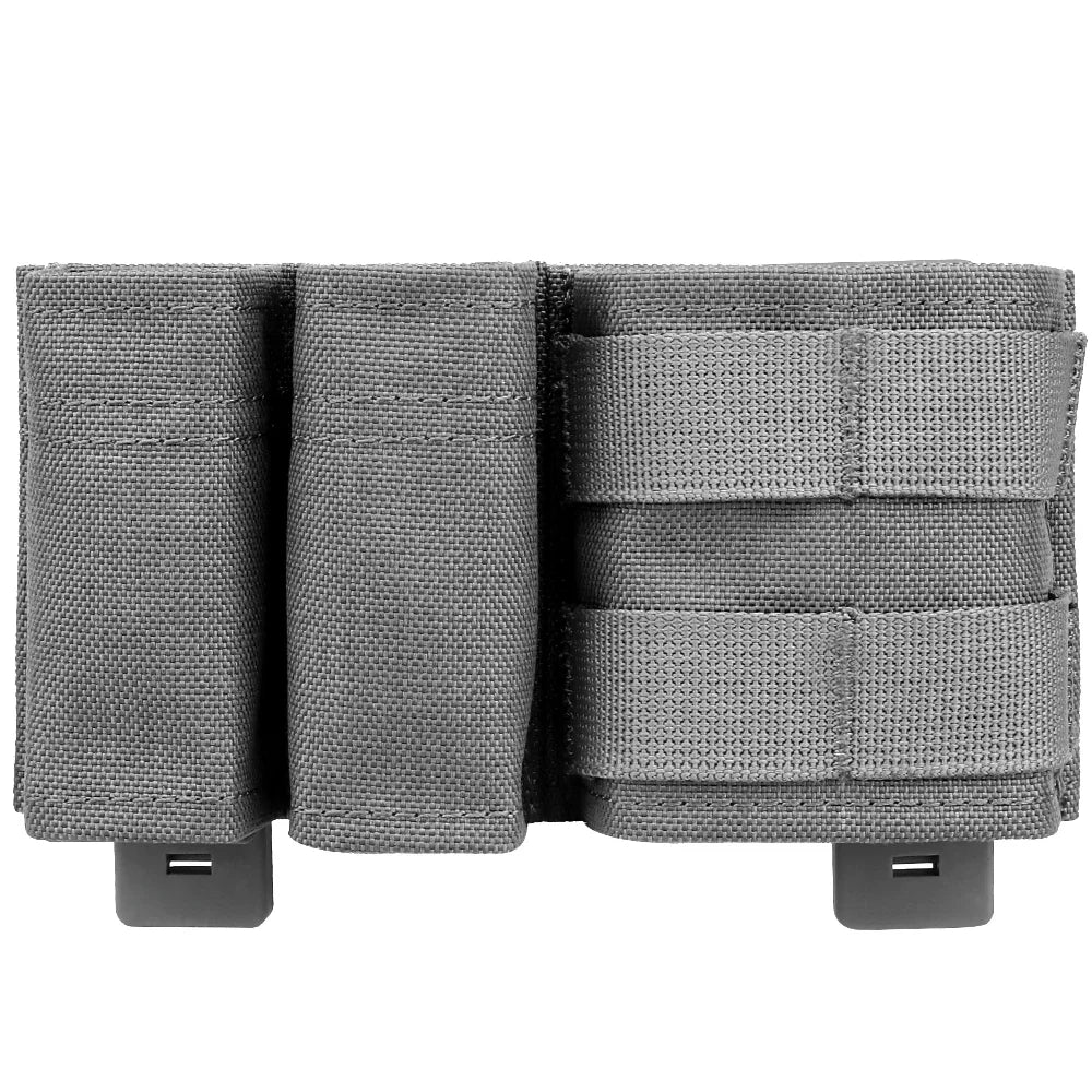 9mm/5.56 Magazine Pouch Tactical Pistol Mag Pouches Militar Double Mag Bag Hunting Airsoft Holder With FAST Nylon Support Clip