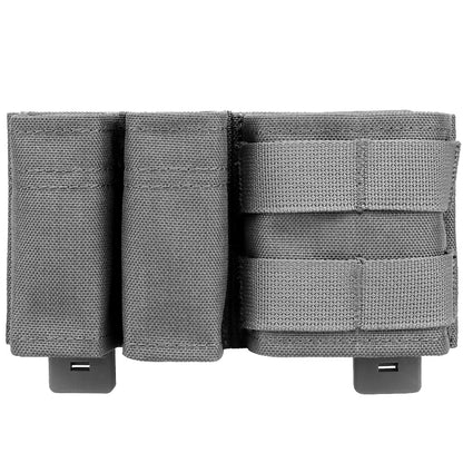 9mm/5.56 Magazine Pouch Tactical Pistol Mag Pouches Militar Double Mag Bag Hunting Airsoft Holder With FAST Nylon Support Clip
