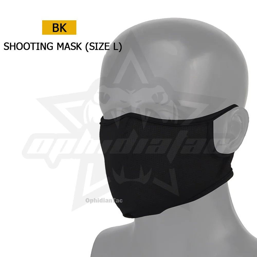 Shooting Mask Outdoor Breathable Elastic Soft Mask Free Ear Protection Air Gun Cycling Half Face Mask - M/L Size