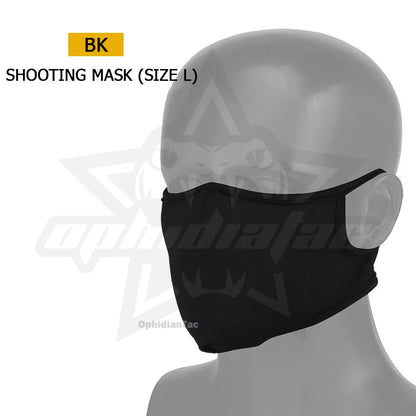 Shooting Mask Outdoor Breathable Elastic Soft Mask Free Ear Protection Air Gun Cycling Half Face Mask - M/L Size