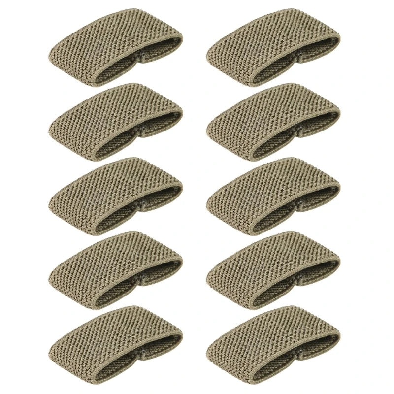 10 Pcs Elastic Belt Loop Keepers Nylon Belt Loop Backpack Strap Holder Retainers Band Tactically Belt Holder Band