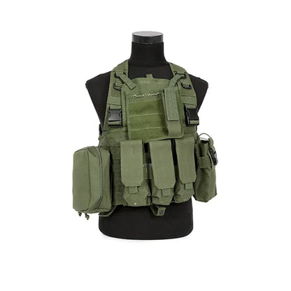 Outdoor RRV Molle Tactical Vest Combat Chest Rig Green Black War Game Body Armor Shooting Hunting Paintball Airsoft Vest Gear