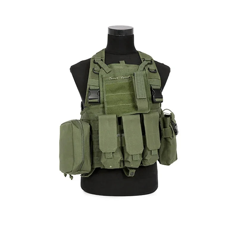 Outdoor RRV Molle Tactical Vest Combat Chest Rig Green Black War Game Body Armor Shooting Hunting Paintball Airsoft Vest Gear