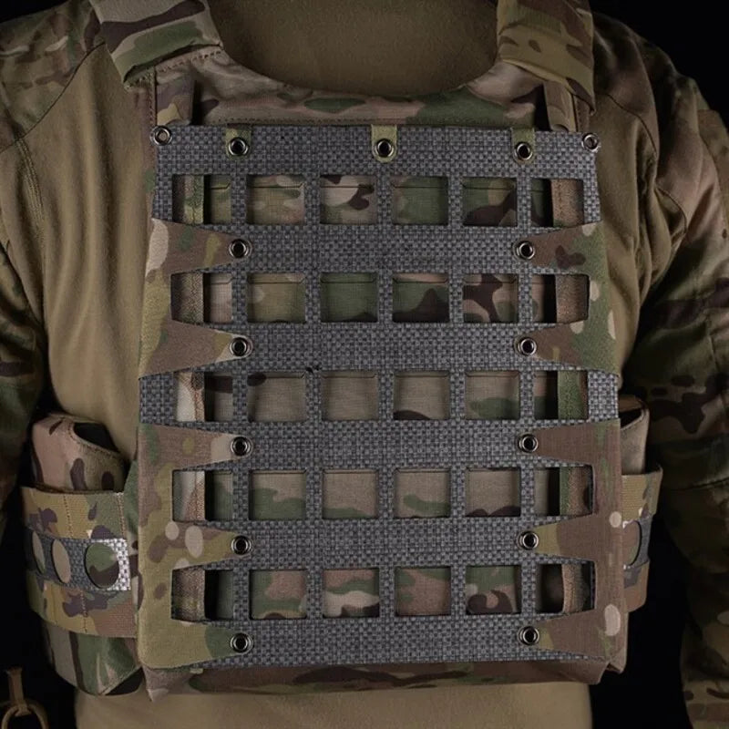 Tactical Molle Zipper Back Panel Board Lightweight Holder Expand Gear Equipment Vest Plate Carrier Hunting Protective Vest