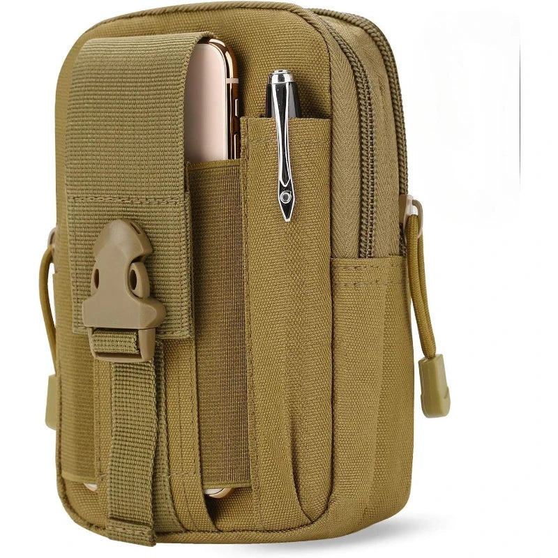 Tactical Waist Pouch EDC Molle Waist Bag Belt Phone Pouch Holster Purse Carrying Pouch for Smartphone Tools
