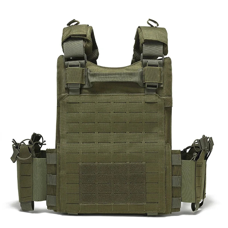 Multi Functional Quick Release Vest Laser Cutting MOLLE Hunting Vest Waterproof and Wear-Resistant Outdoor Training Vest