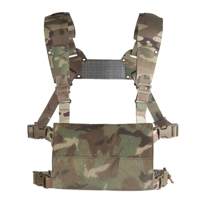 MOLLE Chest Rig Mini V2 H-type Ferro Style Lightweight Chesty Rig Tactical Vest Assault Training Plate Carrier Front Flaps Adapt