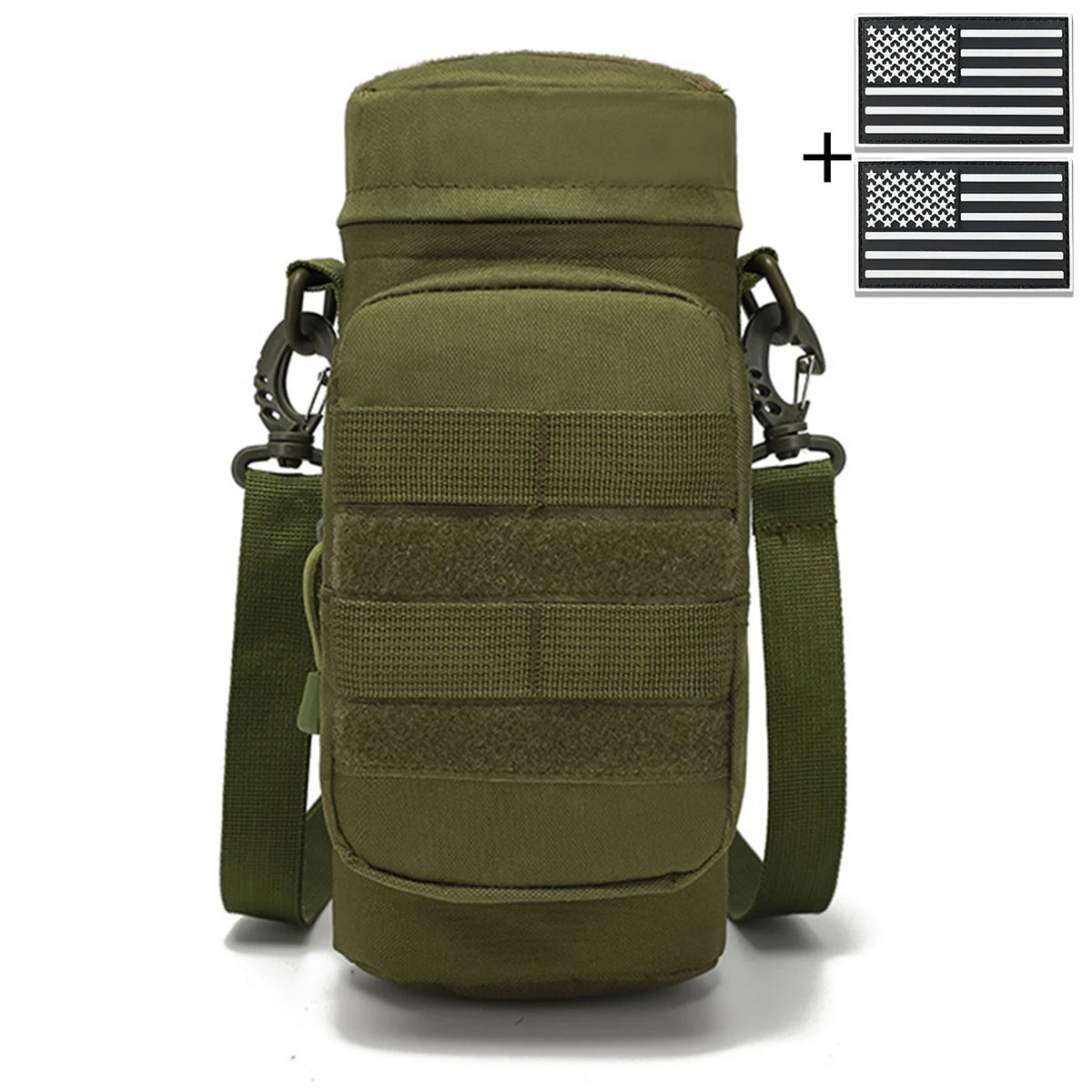Outdoor hunting Molle water bottle bag with adjustable shoulder strap Magic Sticky, suitable for hiking, fishing and hunting