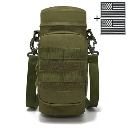 Outdoor hunting Molle water bottle bag with adjustable shoulder strap Magic Sticky, suitable for hiking, fishing and hunting