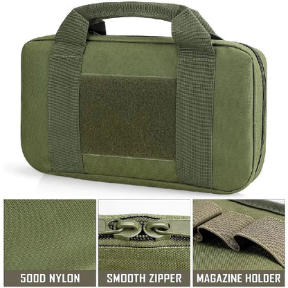 Pistol Bag Concealed Carry Case Soft Padded Handgun Pouch with Magazine Storage Slot Pistol Wallet Hunting Accessories