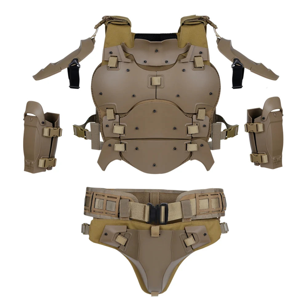 Tactical Armor MOLLE Modular 3D Hunting Protective Vest Suit for Paintball Shooting,CS Wargame,Cosplay,Dancing Party Prop