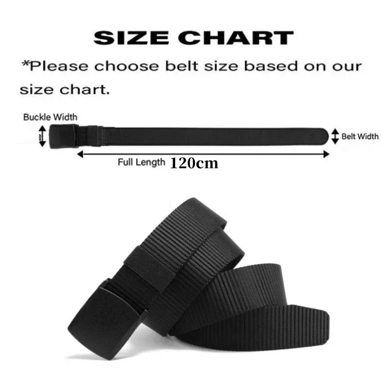 New Automatic Buckle Nylon Belt Outdoor Hunting Multifunctional Tactical Canvas Belt High Quality Men Belt