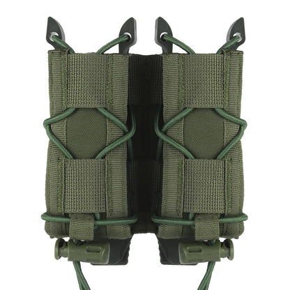 9mm Magazine Pouch Tactical Molle Triple Magazine Pouch Double-Layer Mag Pouches Universal Cartridge Holder for Hunting CS Vest