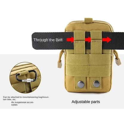 1Pcs Men's Belt Bag Outdoor Waist Bag Bag Waterproof Camo Sports Hunting Accessories Molle Nylon Cell Phone Storage Waist Pack
