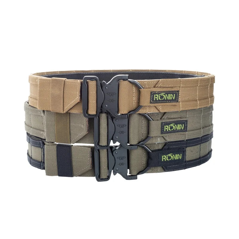【1.5Inch  2 Inch】Ronin Style Belt Outdoor Hunting Double Layer  Belt Molle System