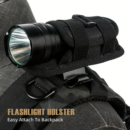 Outdoor Flashlight Pouch Belt Torch Bag Durable Hunting Lighting Accessory Survival Kits 360 Degree Holster Rotary Torch Case