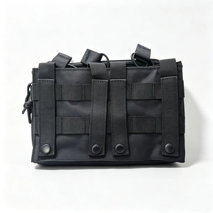 Outdoor Tactical MOLLE Camo Nylon Open Top Triple Magazine Pouch for Airsoft Paintball Shooting Hunting