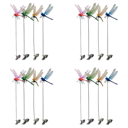 Simulation Dragonfly Shape Decoration Clip Creative Outdoor Garden Lawn Yard Ornament Insect Fly Repellent Home Landscape Decor