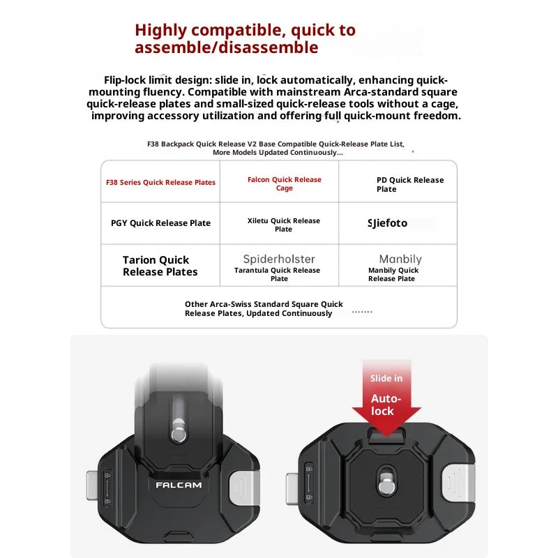 FALCAM F38 Quick Release Kit for Backpack V2 F38 3802/F38 3803/F38 3803P Camera Strap Clip for Camera Expansion Accessories