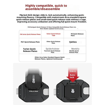FALCAM F38 Quick Release Kit for Backpack V2 F38 3802/F38 3803/F38 3803P Camera Strap Clip for Camera Expansion Accessories