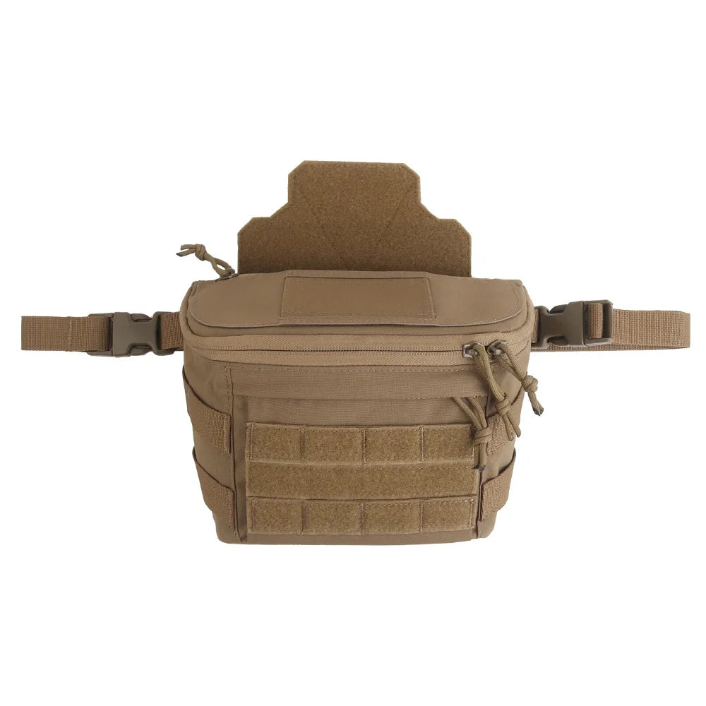 Tactical Large Capacity PC Drop Pouch Multi-Functional Chest Rig Expand Bag Waist Belts for Plate Carrier Hunting Accessories