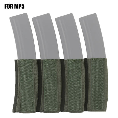 MK Tactical Chest Rig Accessories MP5 MP7 Quadruple Magazine Insert Pouch Militar Hunting Vest Built-in Elastic Magazine Holder