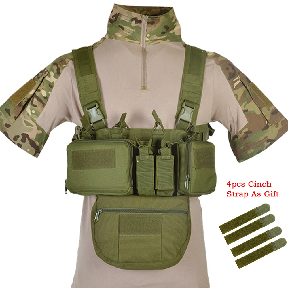 CS Match Wargame TCM  Chest Rig Airsoft Tactical Vest  Pack Magazine Pouch Holster Molle System Waist Men Nylon
