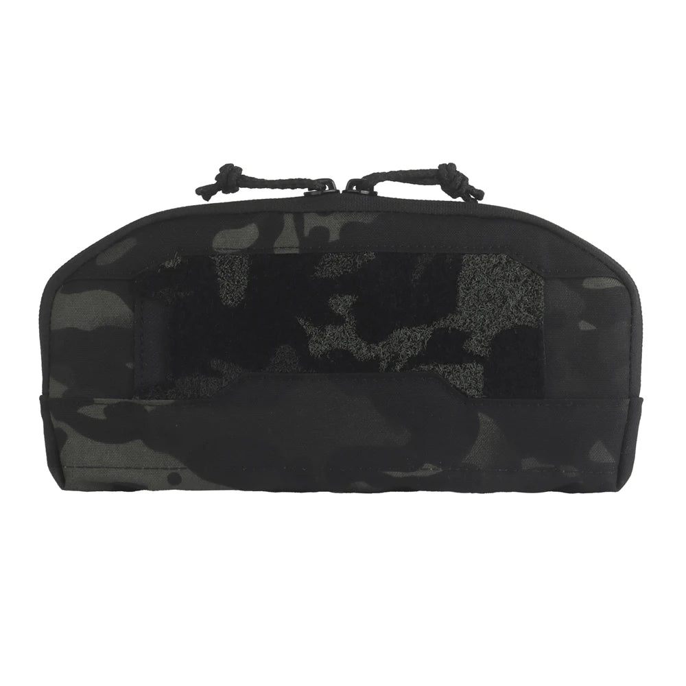 Wide Tactical Admin Pouch For Triple Magazine Pocket Storage Compact Bag Plate Carrier Hunting Airsoft Molle Front Placard Pouch