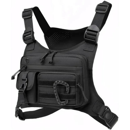 Outdoor Tactical Vest Multi-Functional Waterproof Wear-resistant Backpack Men's Tactical Chest Bag for Hunting Fishing Camping