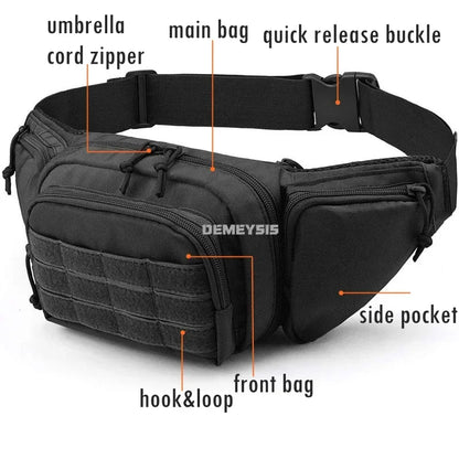 Tactical Waist Bag Outdoor Concealed Carry Molle Handgun Bags for Hunting Camping Hiking Pistol Pack