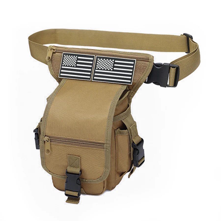 Outdoor multifunctional leg bag, quick detachable waist bag, partitioned storage, smooth zipper design