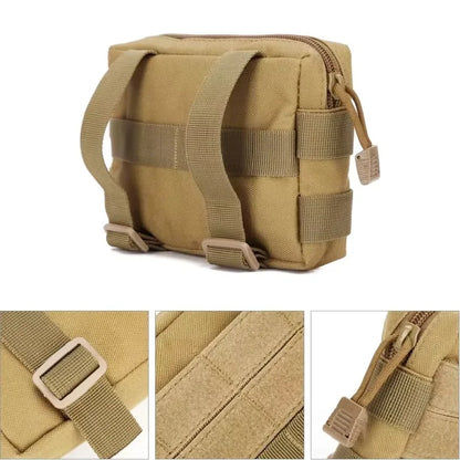 Tactical Pouch EDC Tool Storage Kit with Molle System Multifunctional Mobile Phone Case Bag for Hunting Exploration Hike