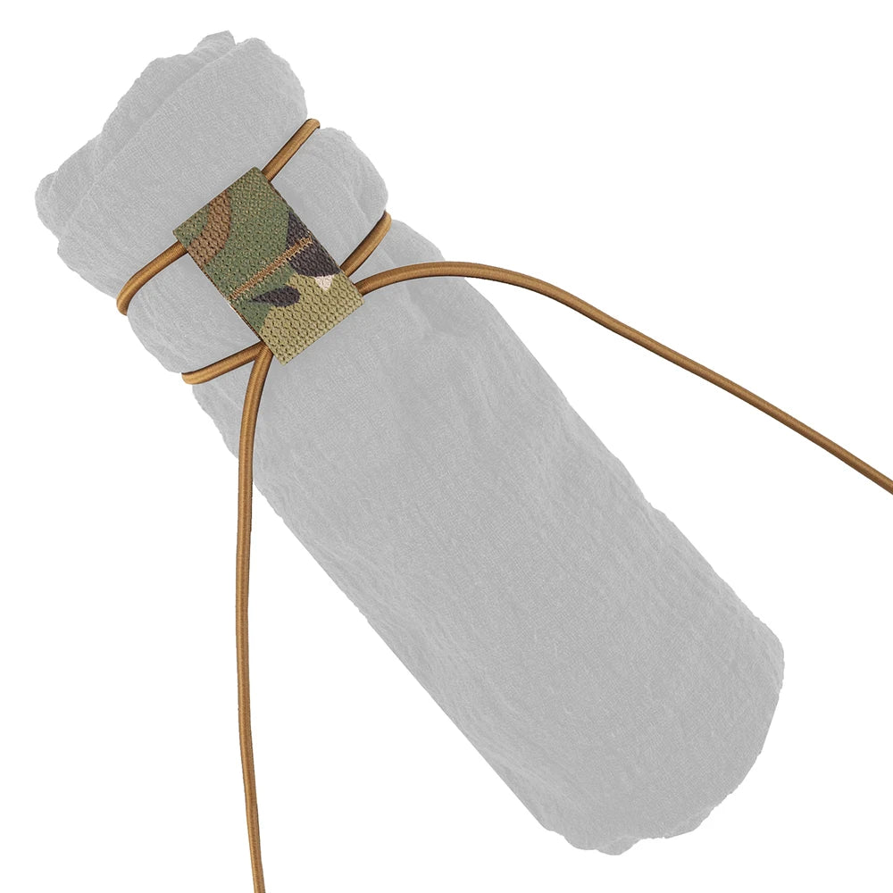Tactical Flag Bungee Elastic Fastener Strap Shock Cord Retention Molle Webbing Loop Cord Lock Secure Attachment Hunting Gear