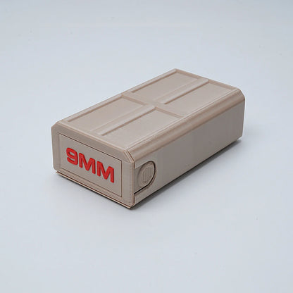 9mm pull-out ammo storage box; 50-round bullet ammo box storage case for shooting, hunting, firearm accessories, maintenance and