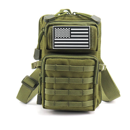 2L multi layered mobile phone bag waist hanging bag, with multiple ways of wearing, suitable for outdoor hiking trips