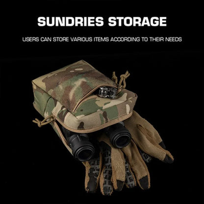 Large Capacity Extended Height MOLLE Pouch Fabric Fastener Design Belt Vest and Gear Panel Mount Outdoor Equipment Storage