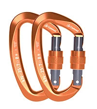 1pcs 25KN Professional Safety Carabiner D Shape Key Hooks Aluminum Climbing Security Master Lock Outdoor Ascend Camping Tools