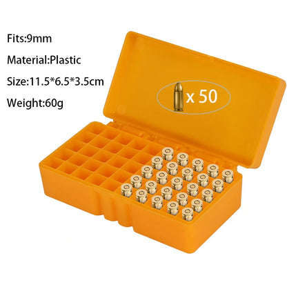 Hunting Bullets Box 7.62x39/.223/9mm 50 Rounds Ammunition Case for Cartridges Storage Ammo Holder Outdoor Shooting Accessories