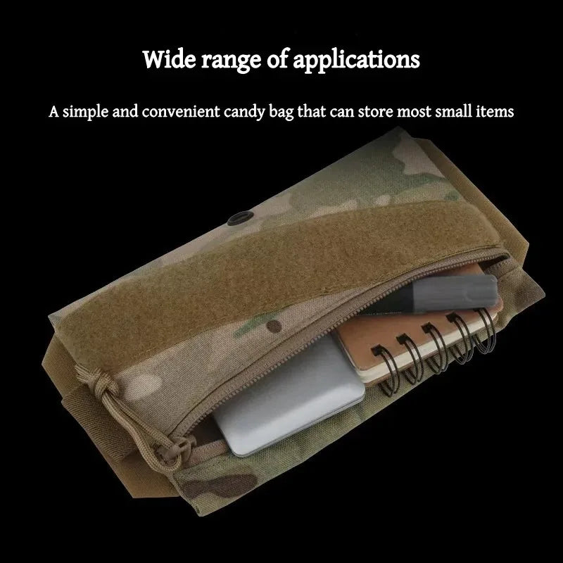 Tactical AC Candy Pouch with Velcro Fastener, Storage Bag for Airsoft Vest Plate Carrier