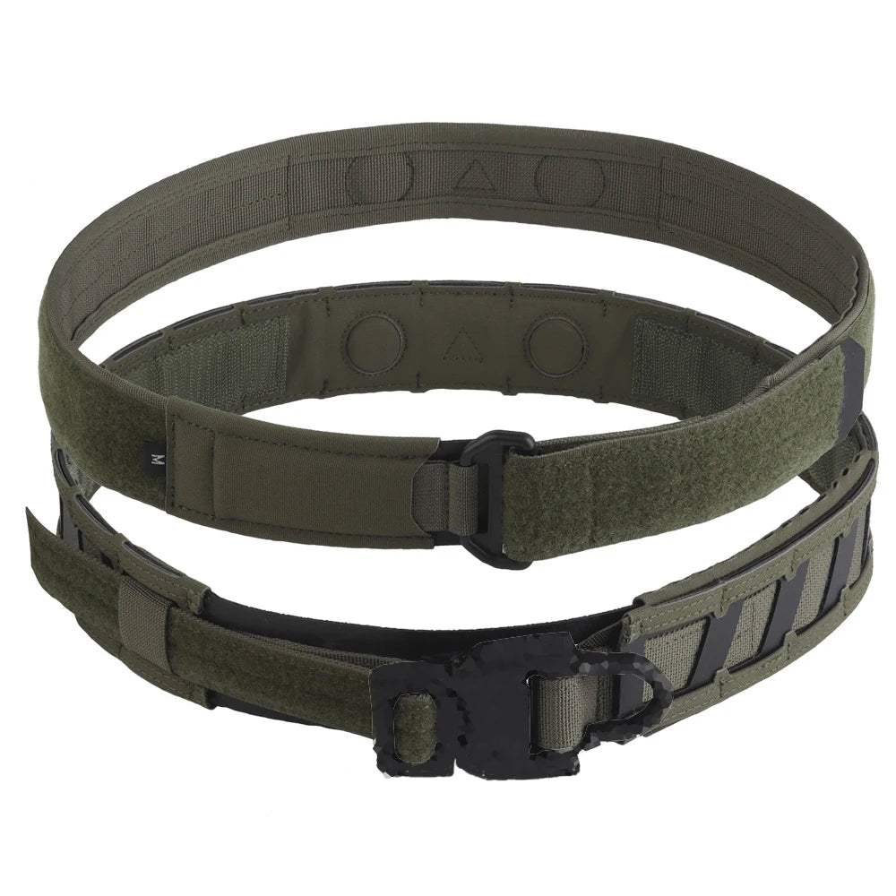 Airsoft Battle Belt Outdoor Hunting Militar Training Tactical Belt MOLLE System Magnetic Waist Belt Ranger Green M/L/XL