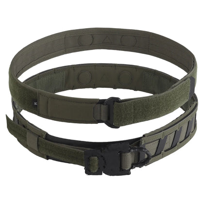 Airsoft Battle Belt Outdoor Hunting Militar Training Tactical Belt MOLLE System Magnetic Waist Belt Ranger Green M/L/XL