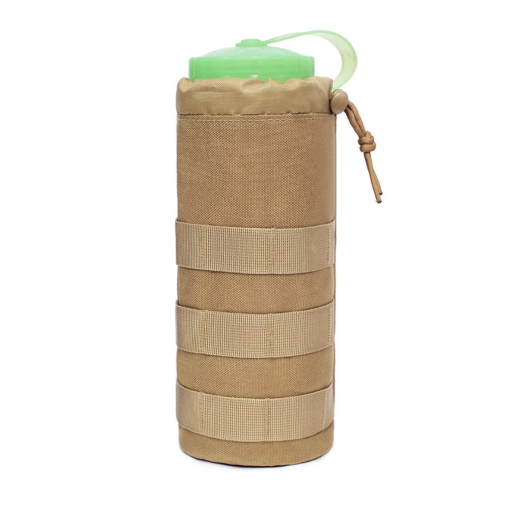 Outdoor Molle Water Bottle Pouch Waist Bag Holder Travel Camping Hiking Cycling Fishing Hunting Water Bottle Kettle Carrier